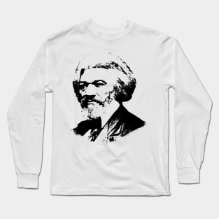 Frederick Douglass Pop Art Portrait Long Sleeve T-Shirt